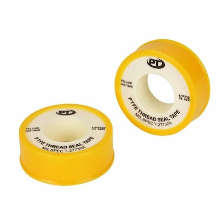 Gizmo Thread Seal Tape - Yellow - 0.5 x 260 in. GI3678264